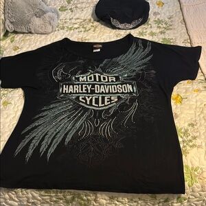 Harley-Davidson Black Tunic with Silver Accents